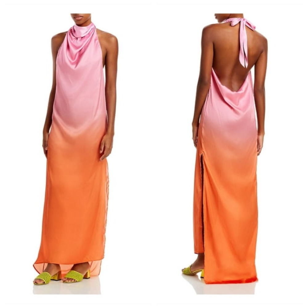 NWT Baobab Providencia Satin Open-Back Maxi Dress Size Medium